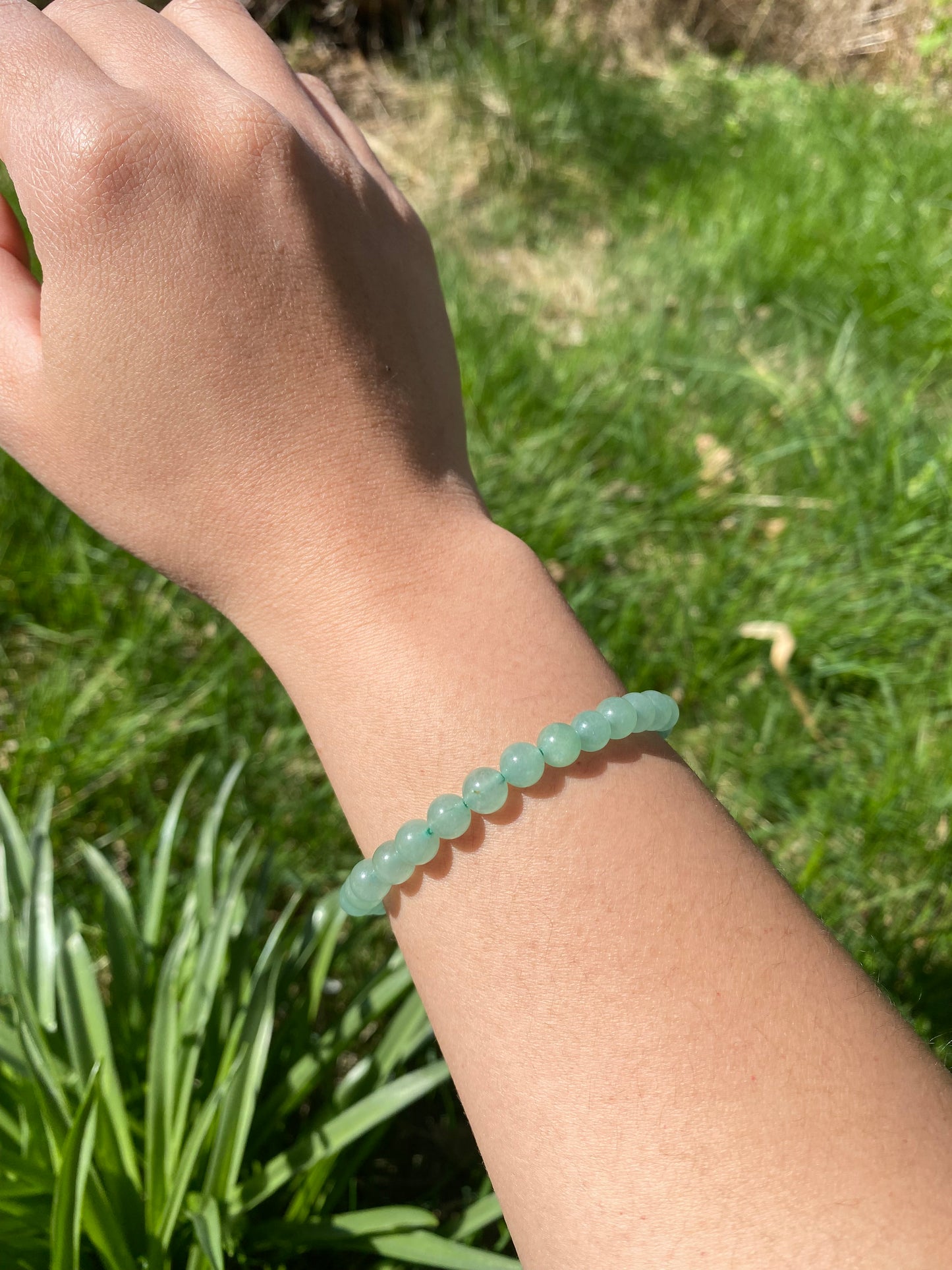 Naturligt grönt aventurin armband