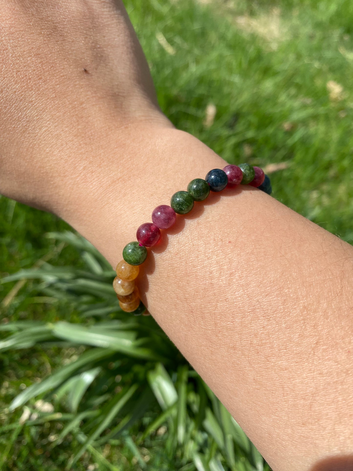 Turmalin kalcedon armband
