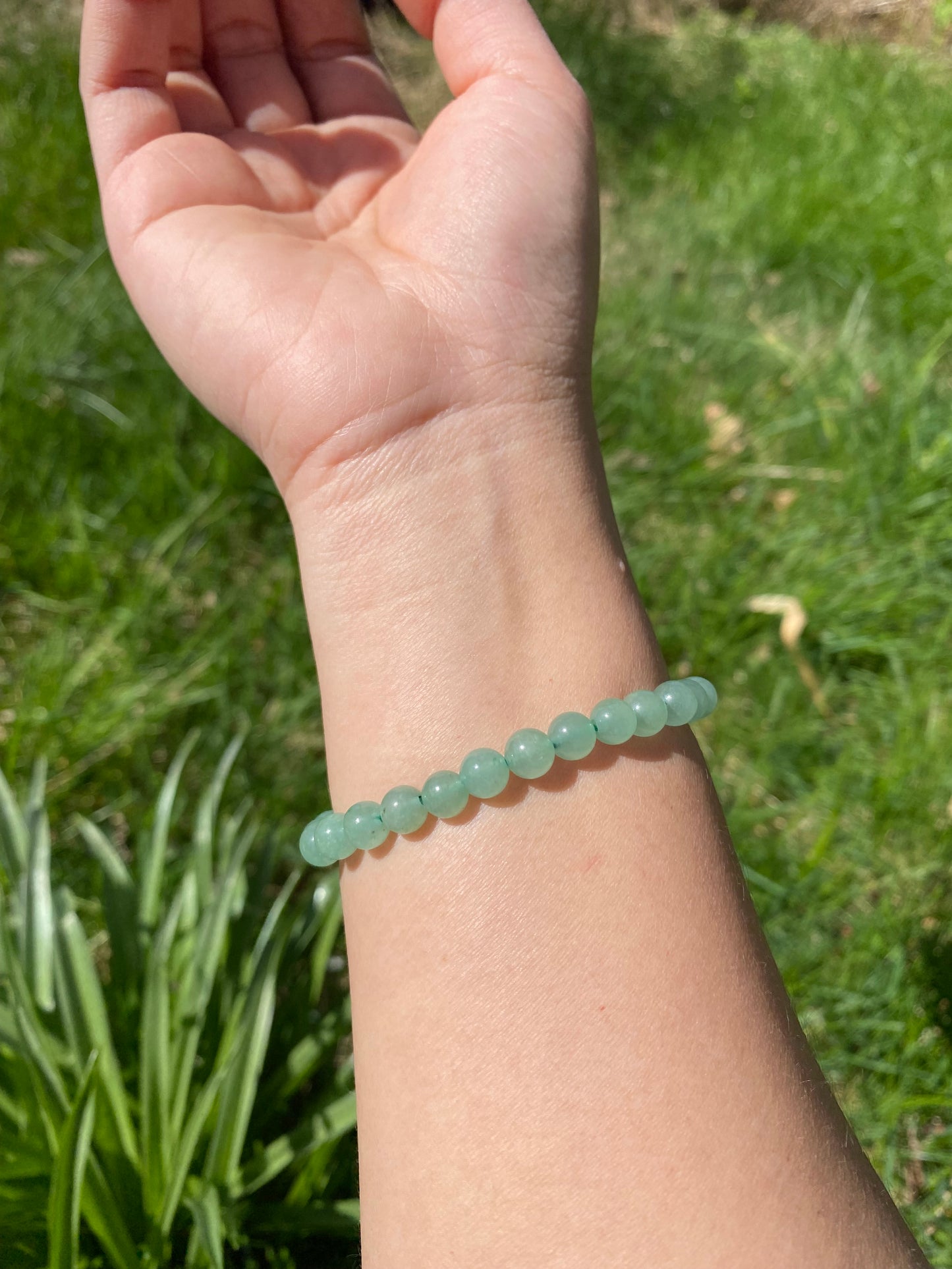 Naturligt grönt aventurin armband