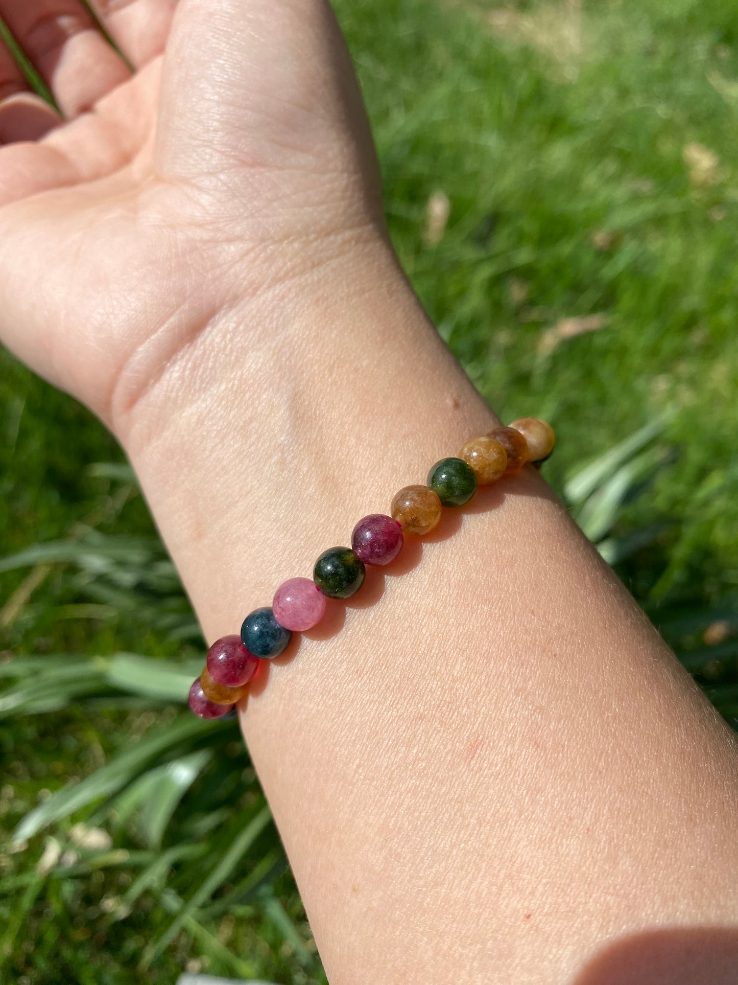 Turmalin kalcedon armband
