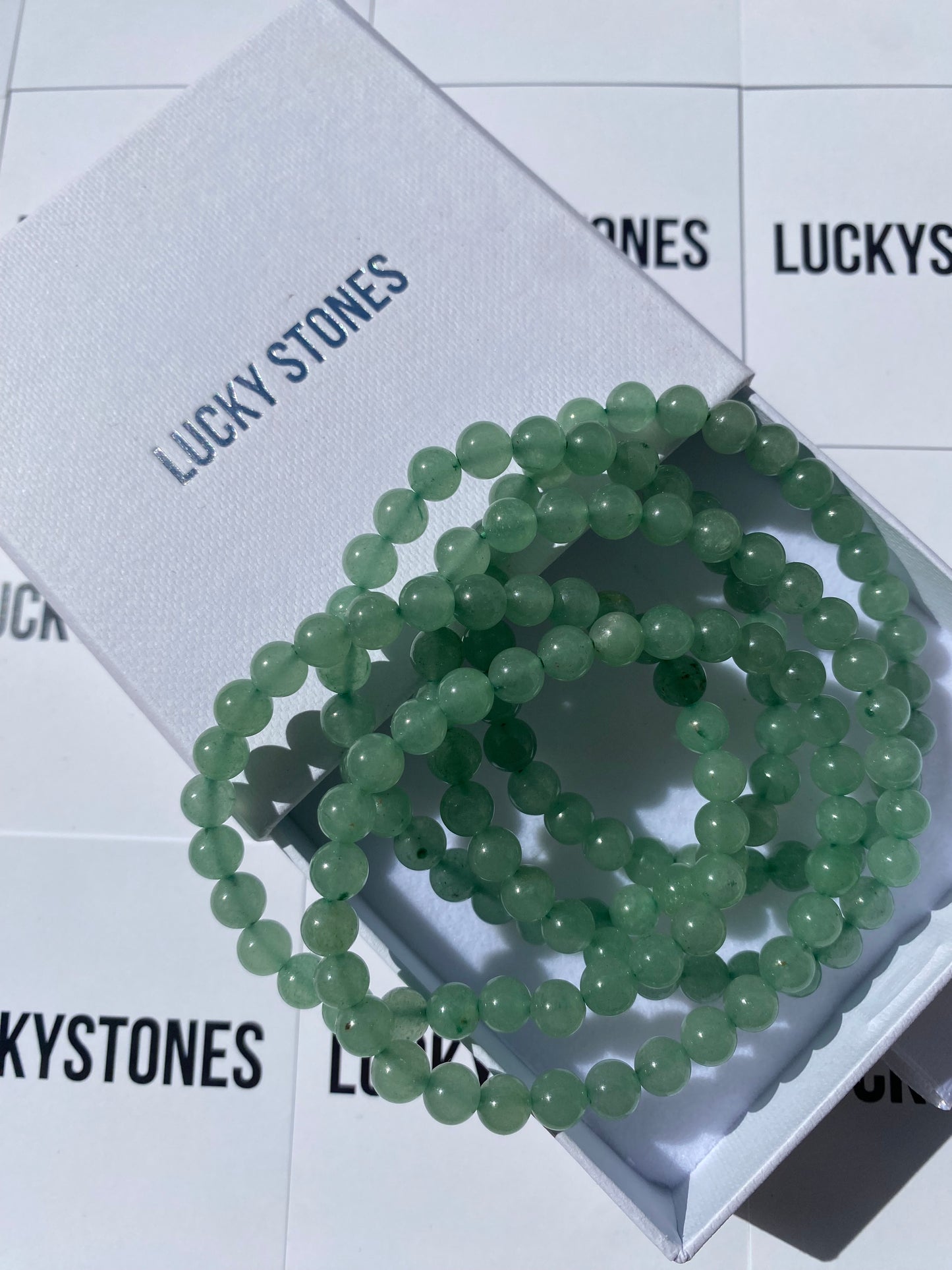 Naturligt grönt aventurin armband