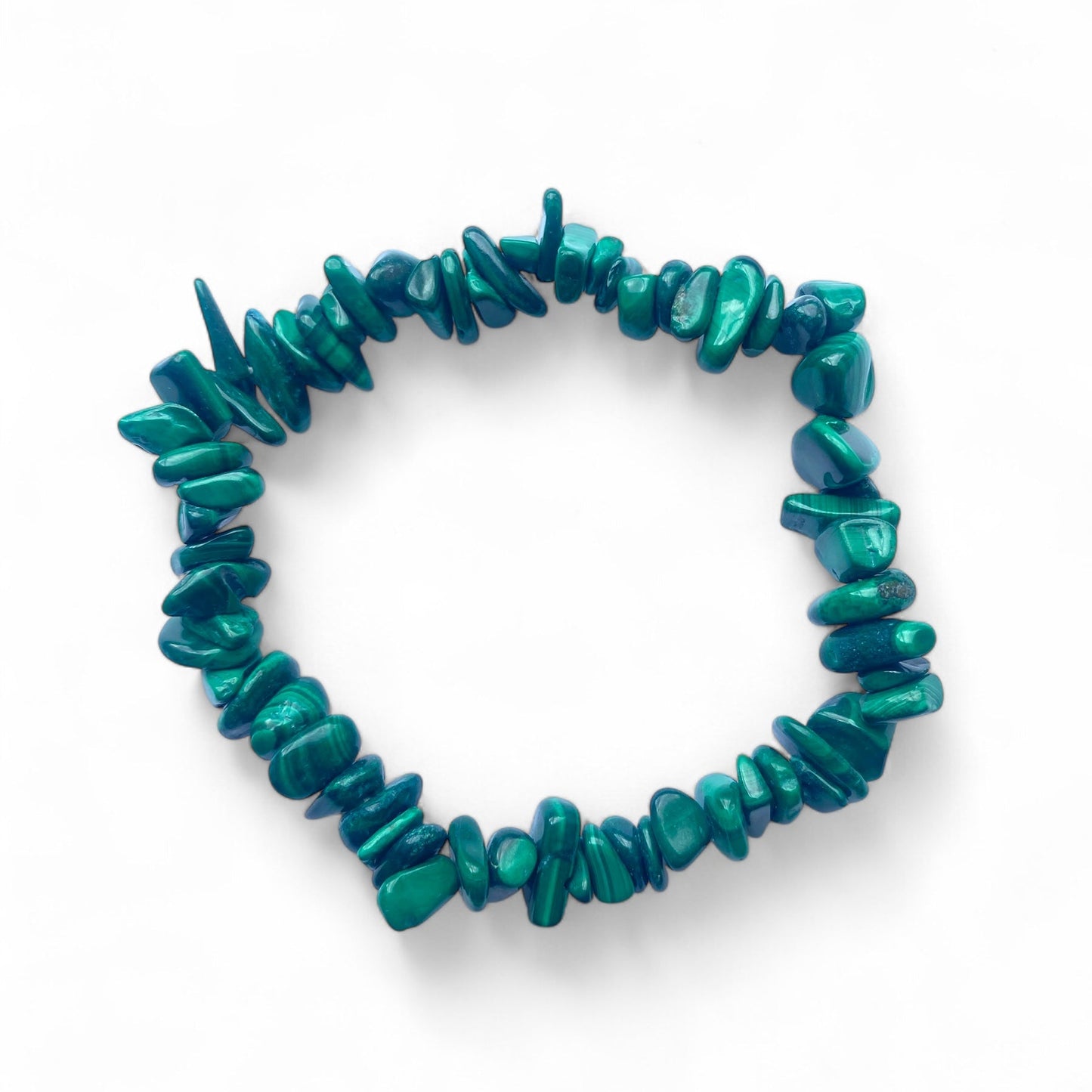 Naturlig malakit grus armband