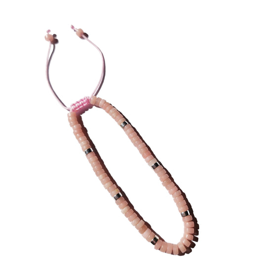 Rosa opal justerbart armband