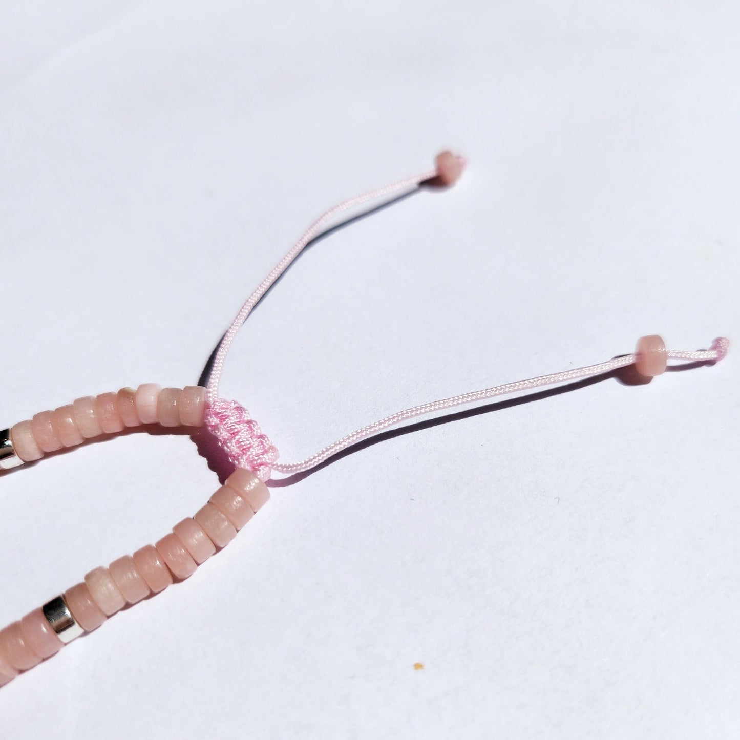 Rosa opal justerbart armband