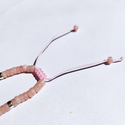 Rosa opal justerbart armband