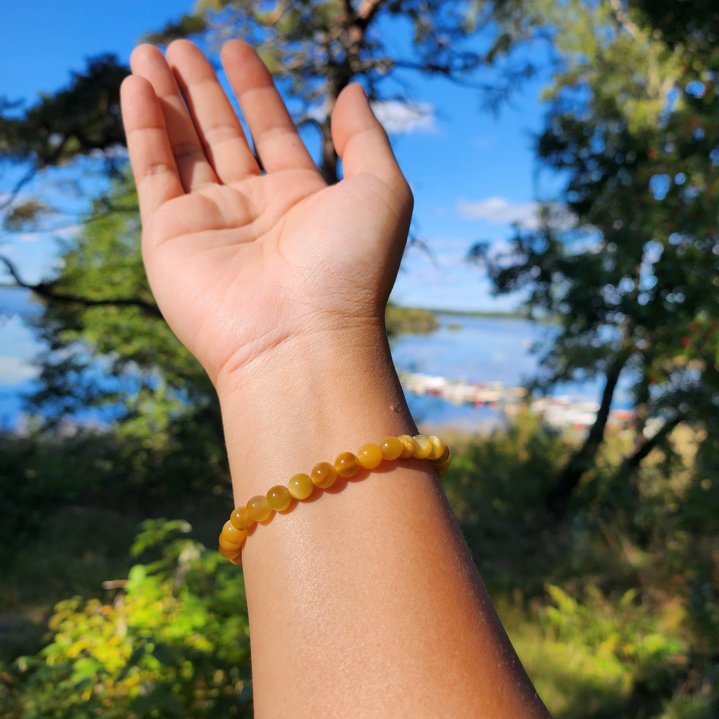 Guldigt Tigeröga Armband