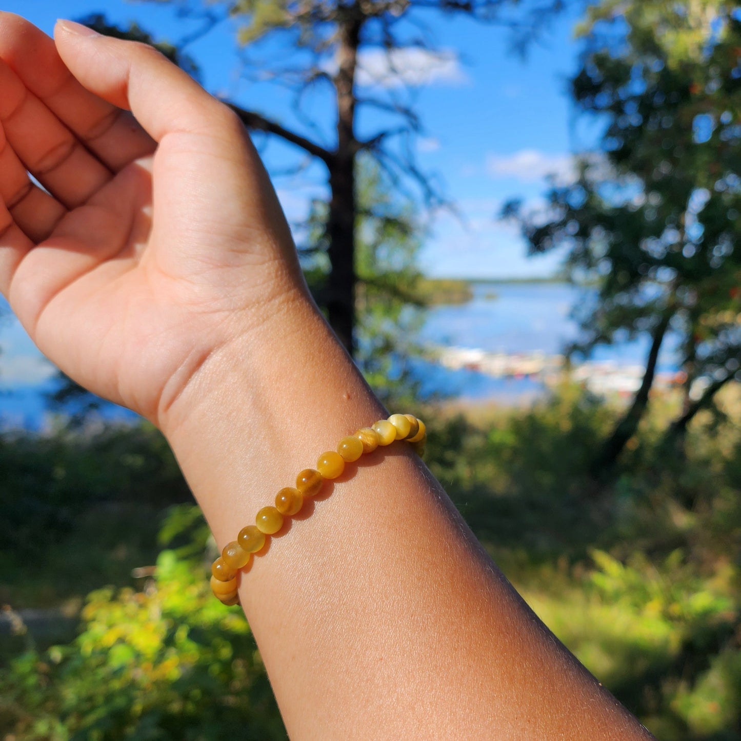 Guldigt Tigeröga Armband