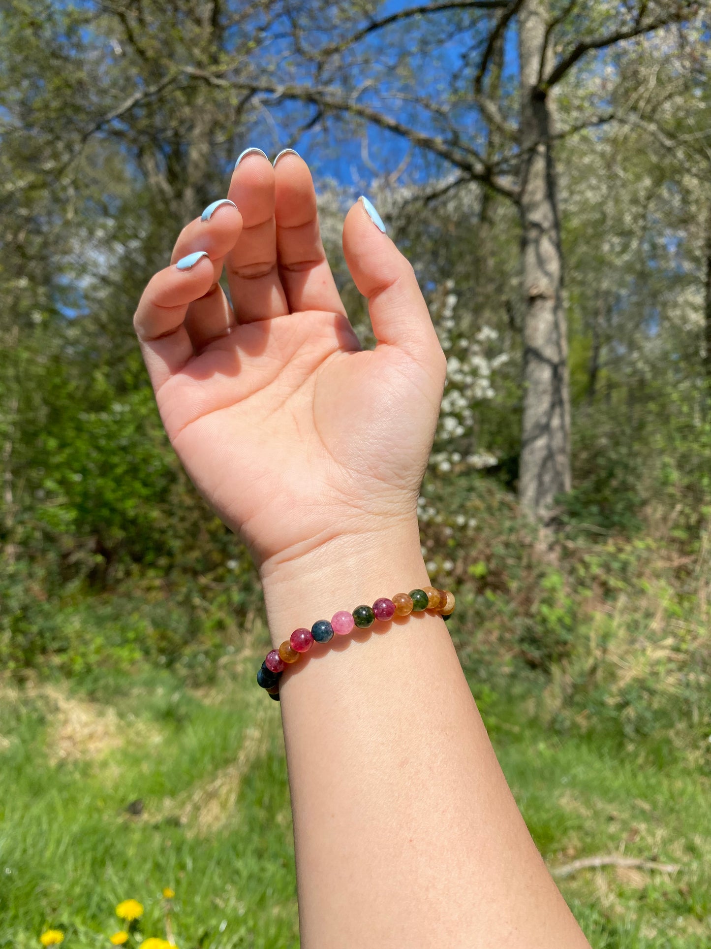 Turmalin kalcedon armband