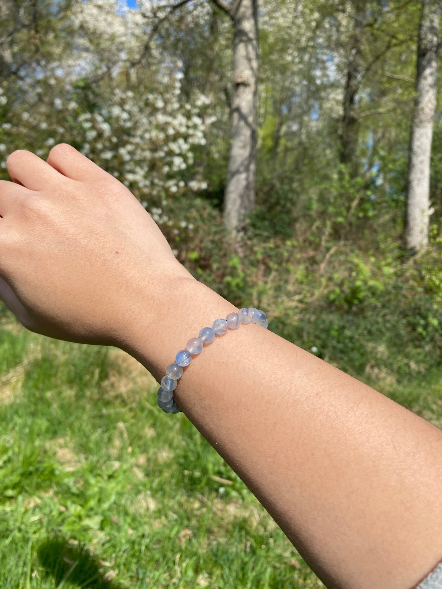 Naturlig Feather Kyanit armband