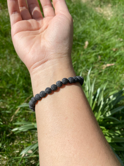 Naturlig lavasten armband