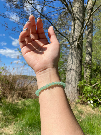 Naturligt grönt aventurin armband