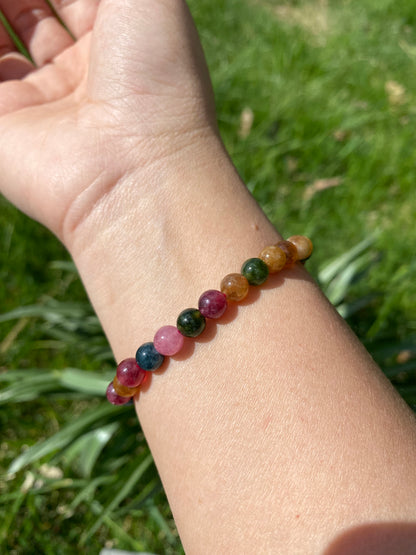 Turmalin kalcedon armband