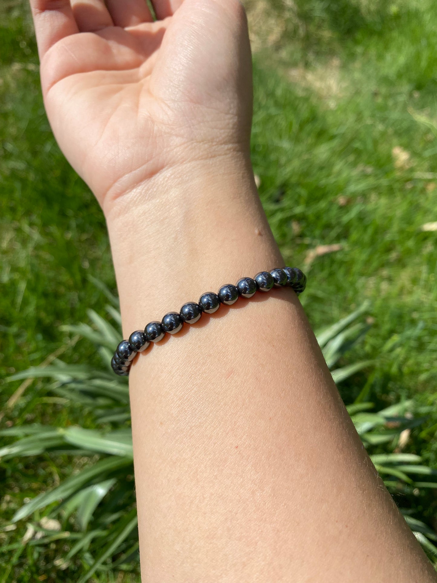 Naturlig hematitsten armband