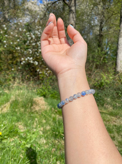 Naturlig Feather Kyanit armband