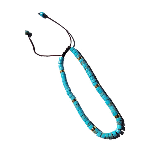 Turkos justerbart armband