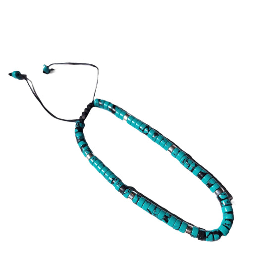 Grönt turkos justerbart armband