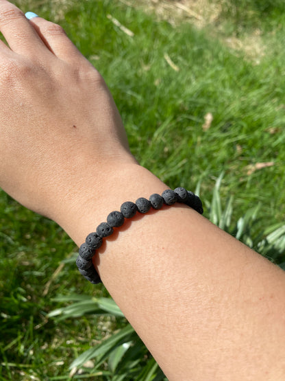 Naturlig lavasten armband