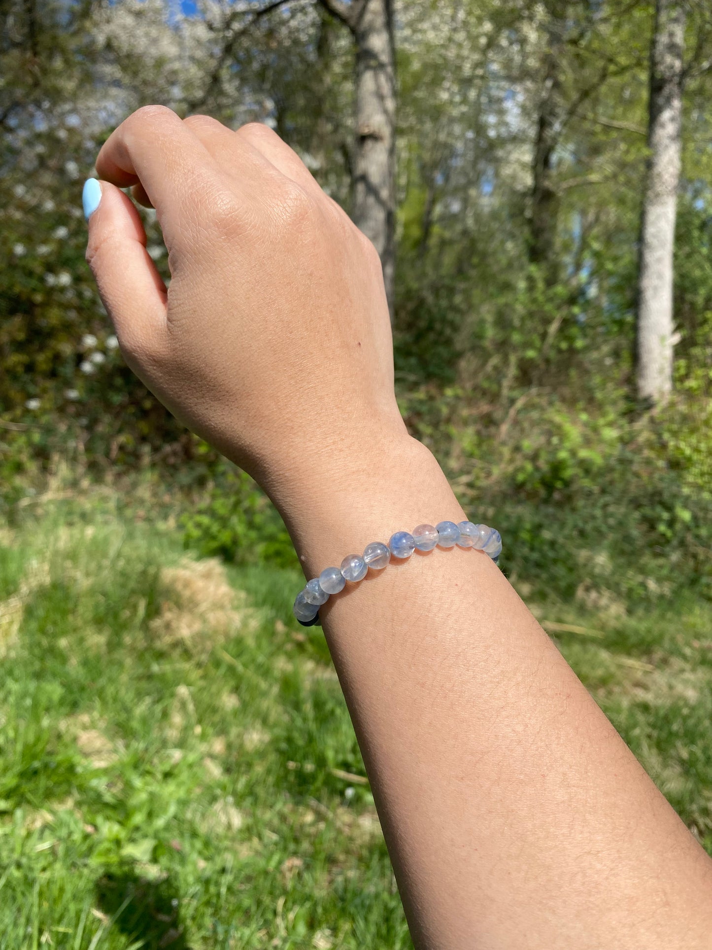 Naturlig Feather Kyanit armband