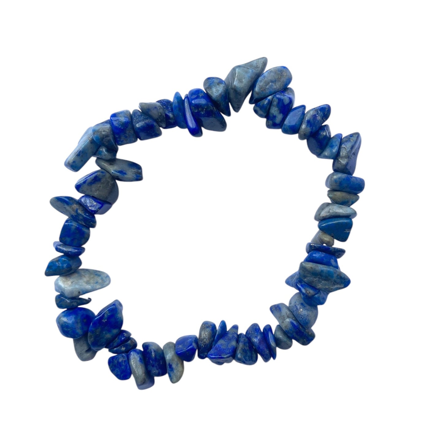 Naturligt lapis lazuli grus armband