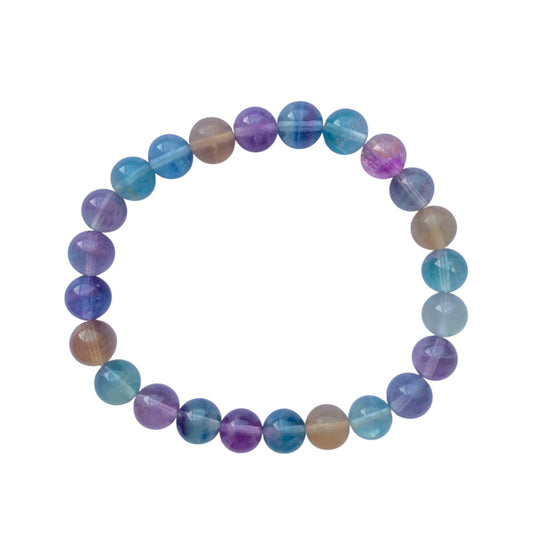Naturligt ljus isregnbågsfluorit armband