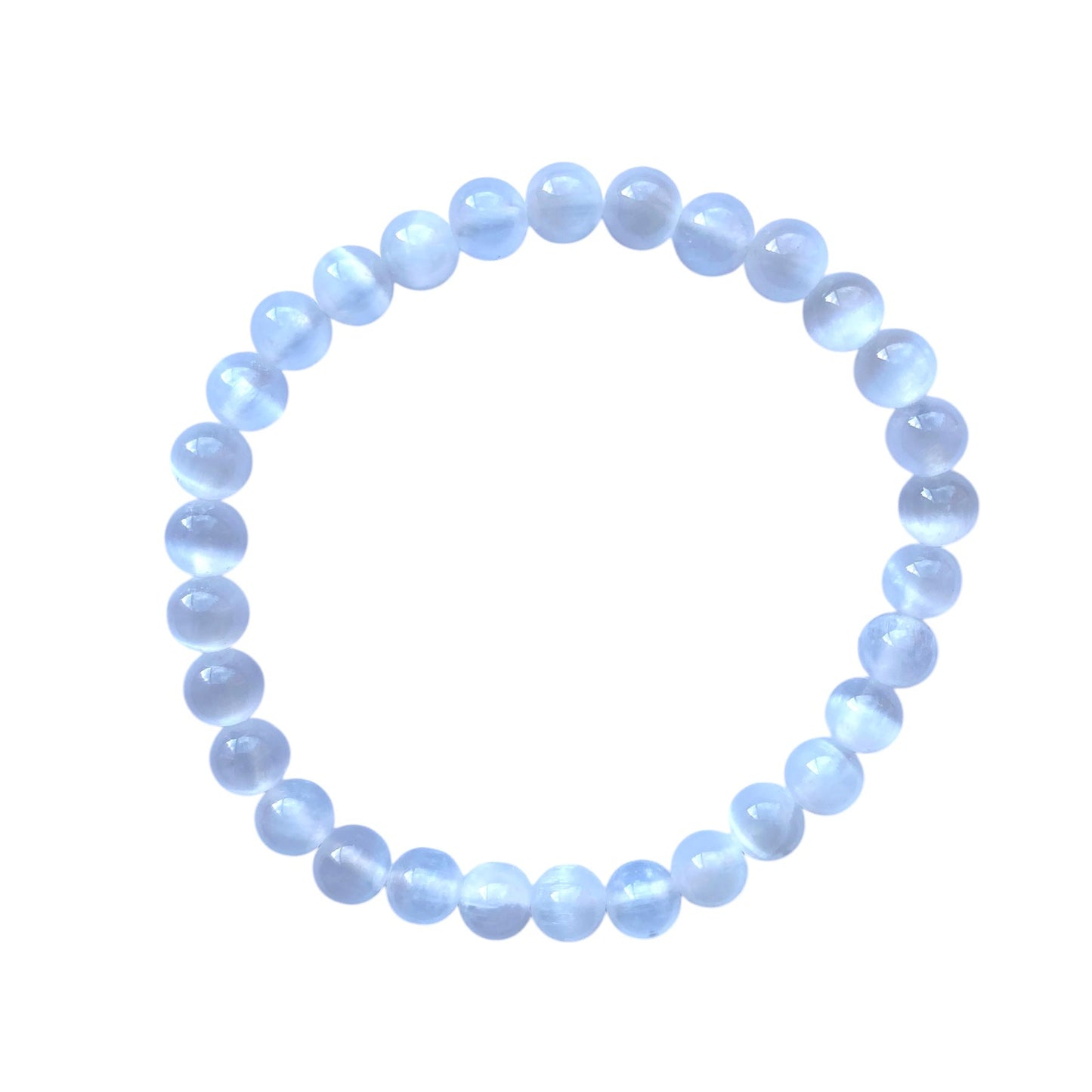 Naturlig selenitsten armband