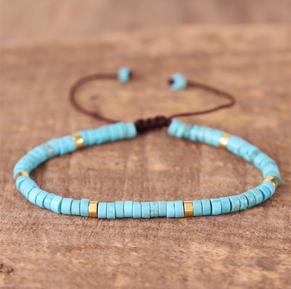 Turkos justerbart armband