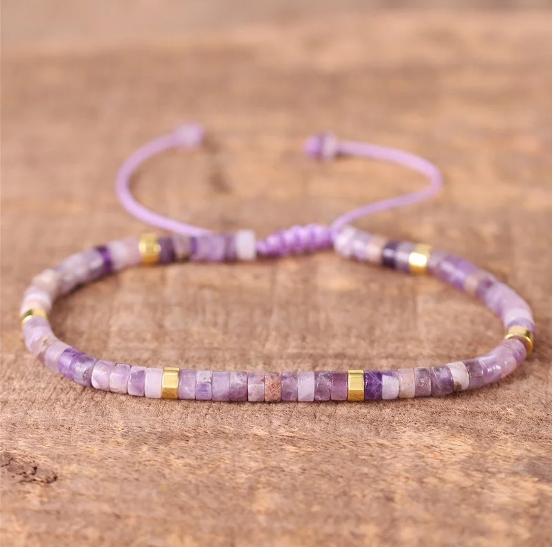 Ametist justerbart armband
