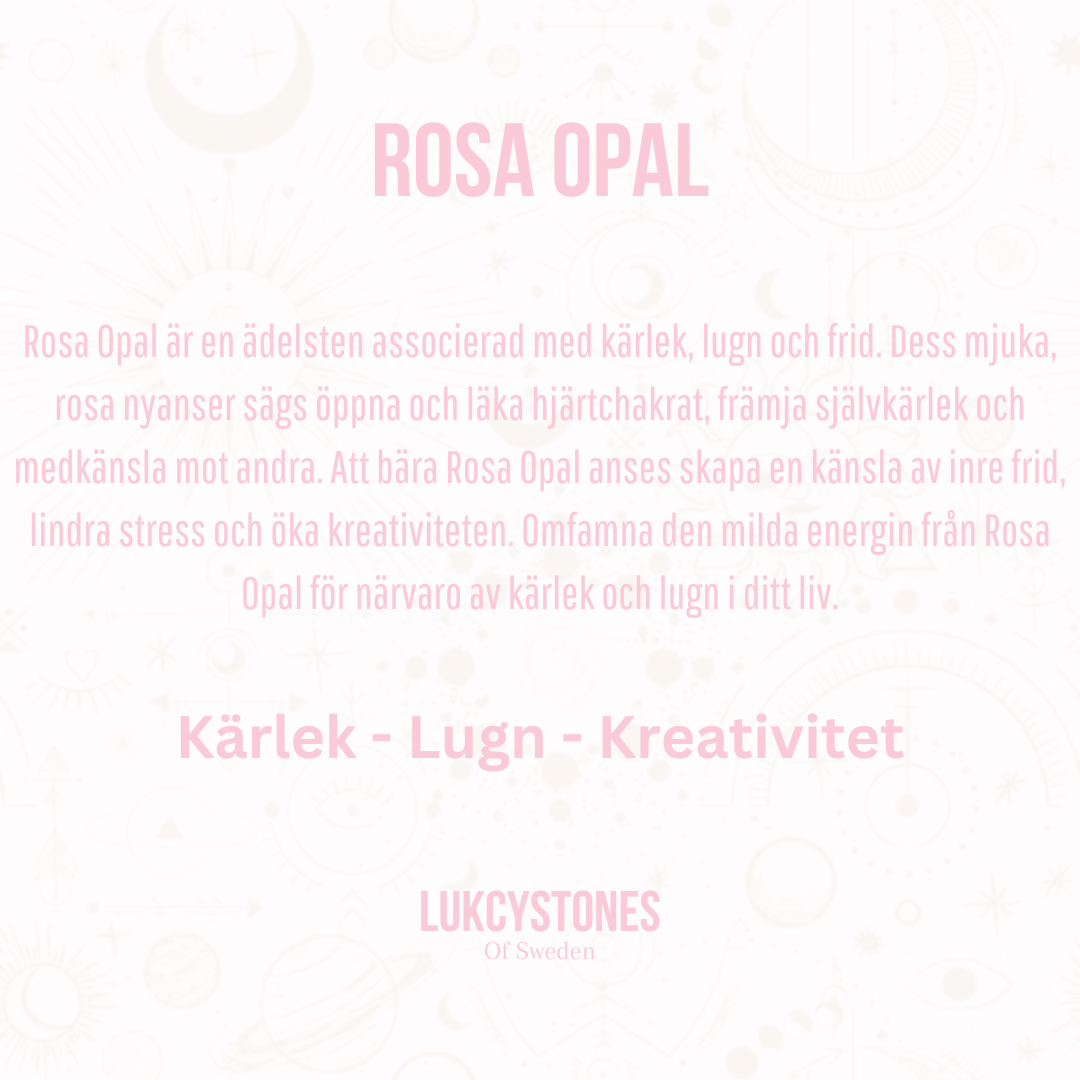 Rosa opal justerbart armband