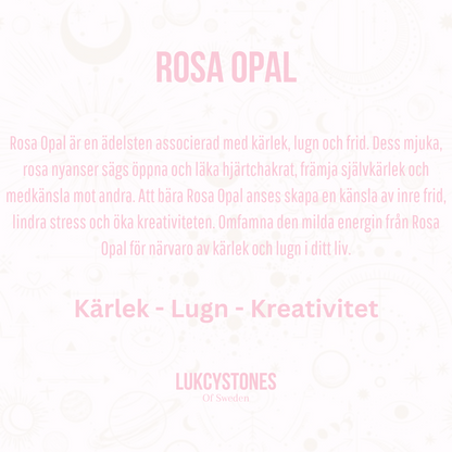 Rosa opal justerbart armband